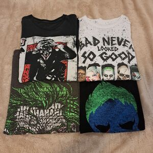 Lot 4 Batman Joker Suicide Squad Graphic T-Shirts Mens M DC Comics